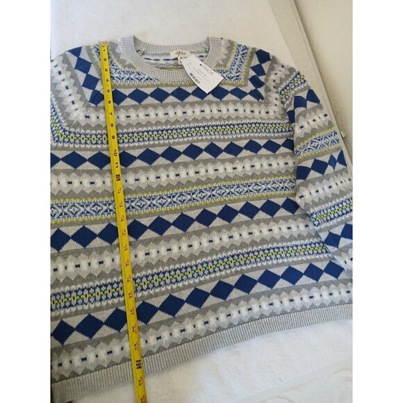 Style & Co Fair Isle Crew-Neck Sweater Gray Size 2XL - Picture 8 of 16